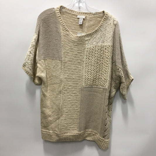 Tan Top Short Sleeve Chicos, Size Xl