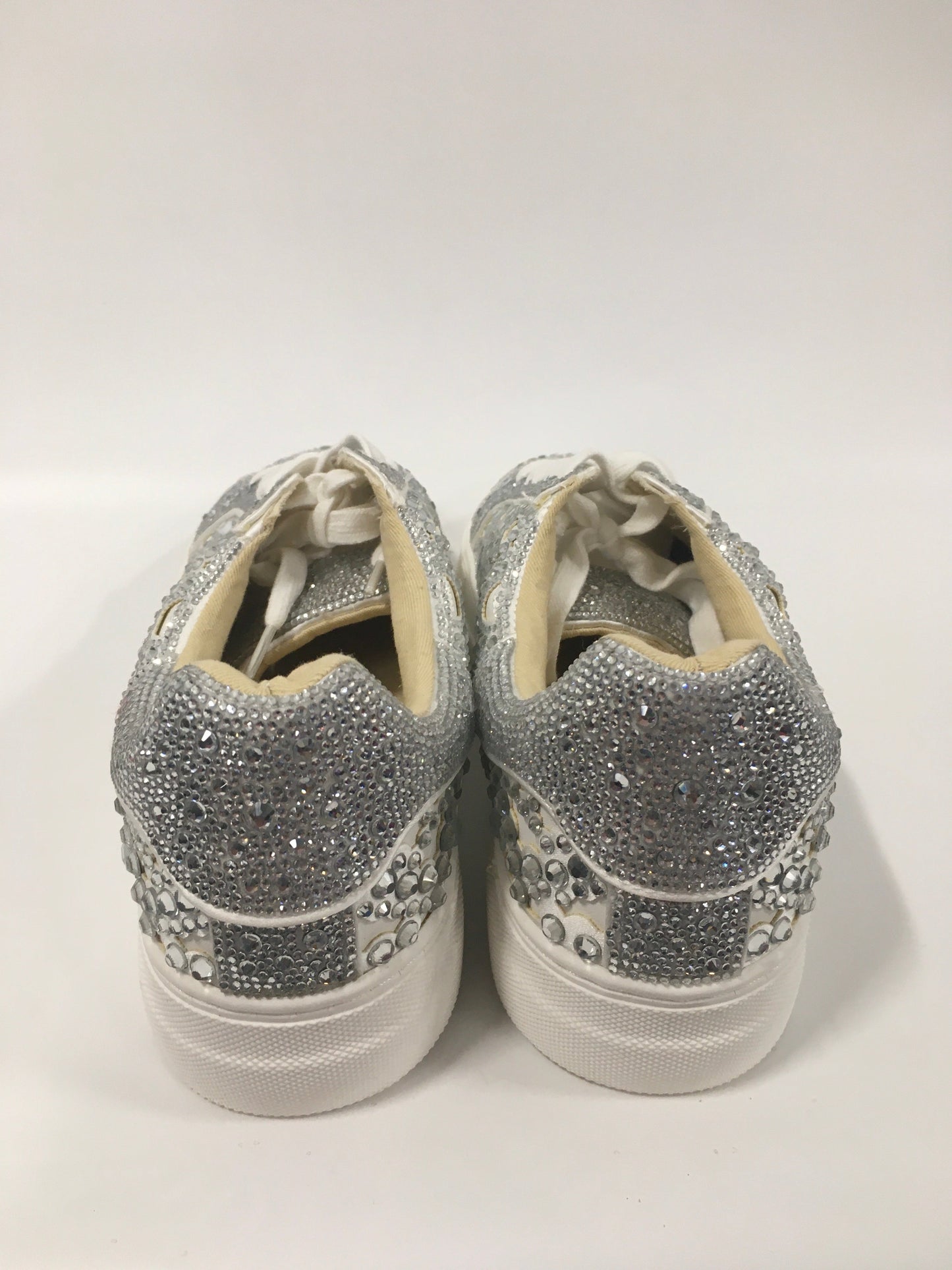 Shoes Sneakers By Betsey Johnson In Silver, Size: 8.5