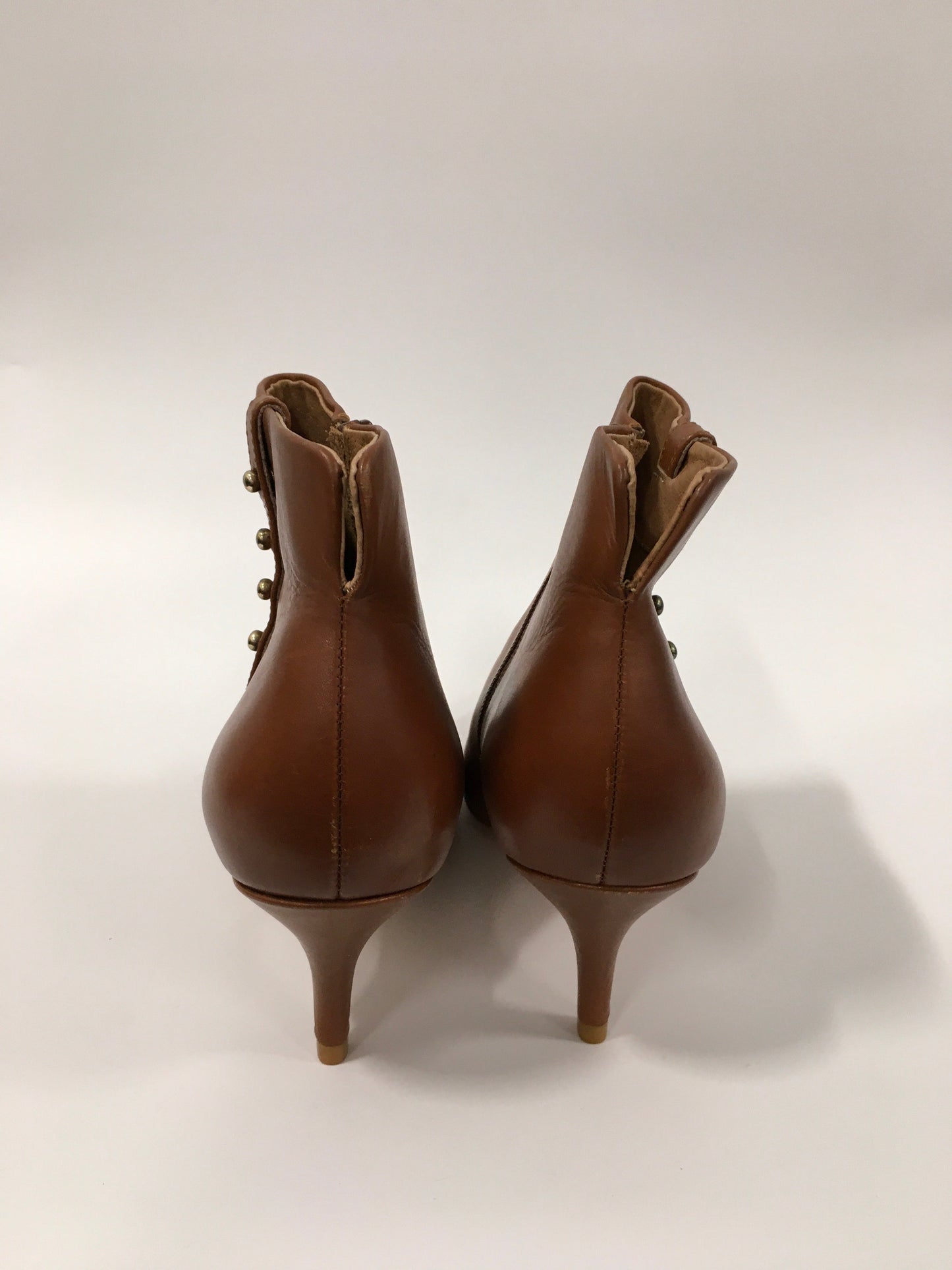 Brown Boots Ankle Heels Corso Cosmo, Size 8.5