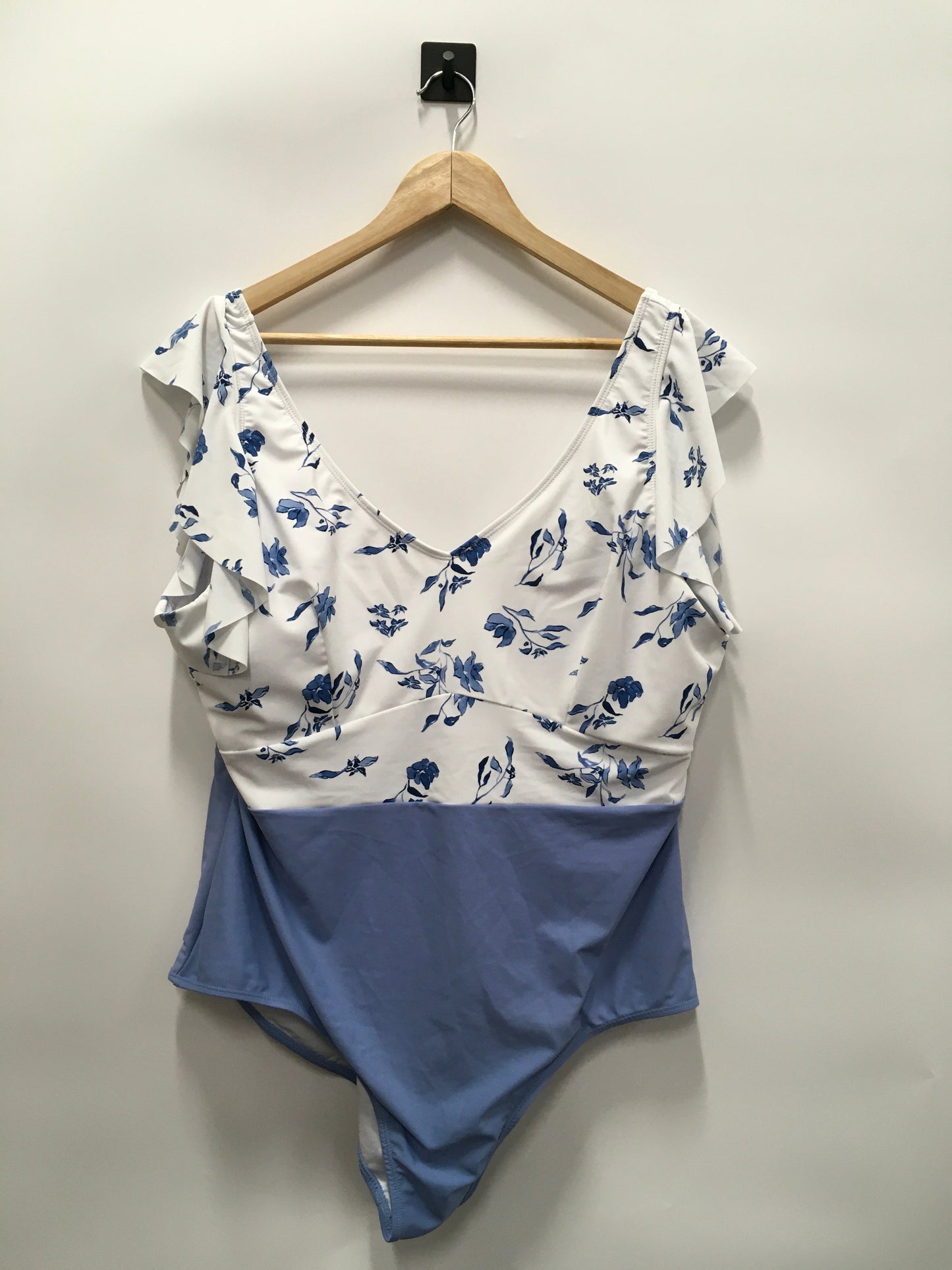 Blue & White Swimsuit CORAL REEF SWIM -   Size 3x