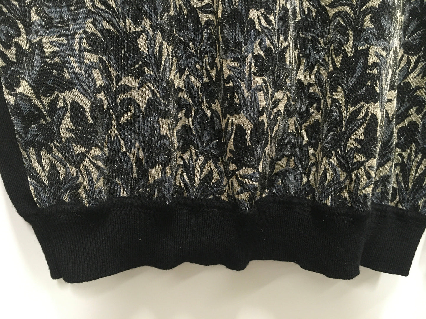 Top Long Sleeve By Tory Burch In Black & Blue, Size: M