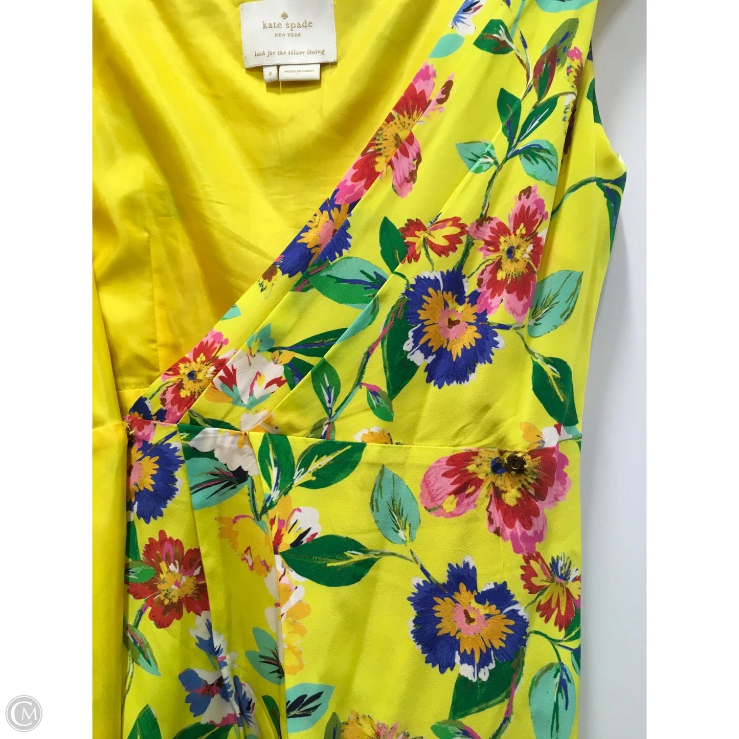 Dress Designer By Kate Spade In Yellow, Size: 4