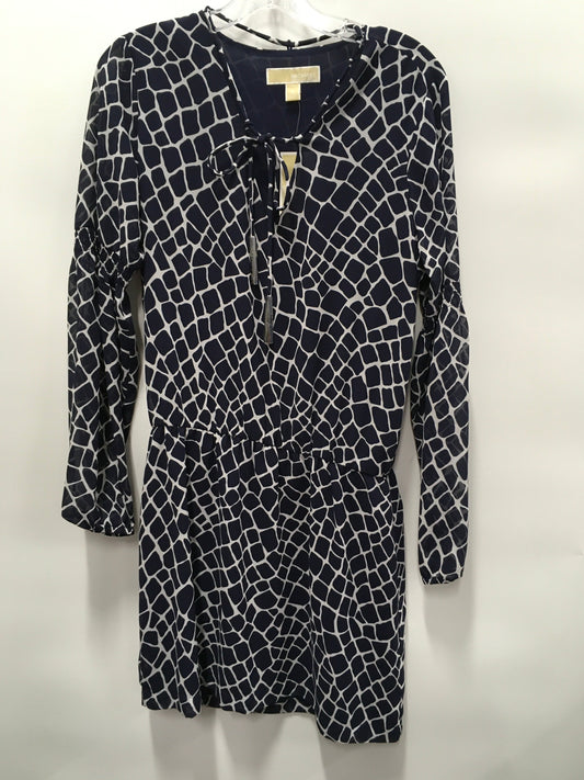 Blue Dress Casual Midi Michael By Michael Kors, Size M