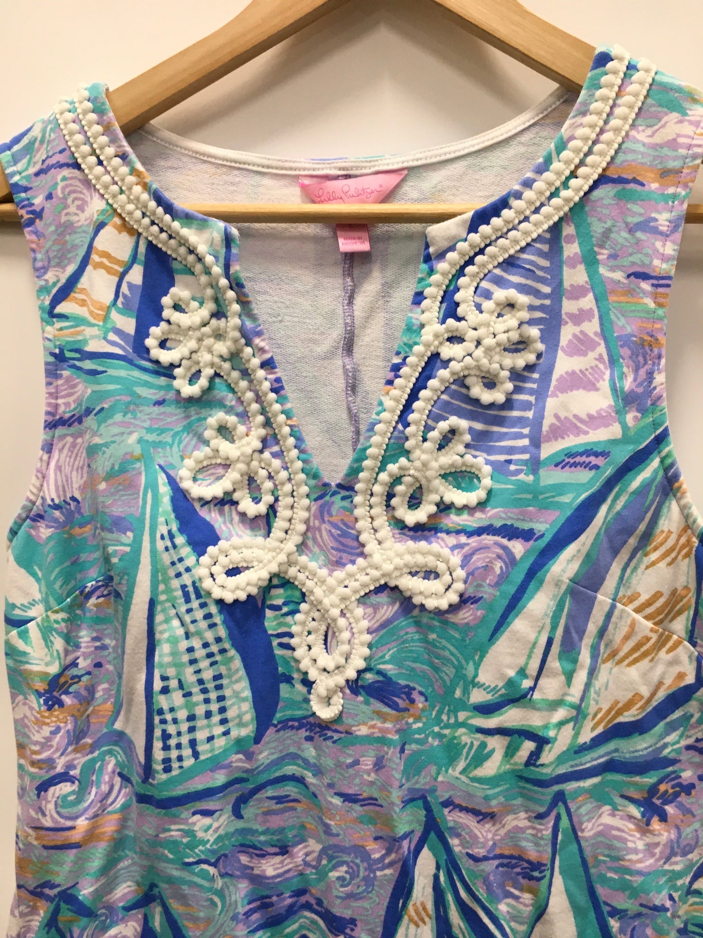 Blue Dress Casual Midi Lilly Pulitzer, Size S
