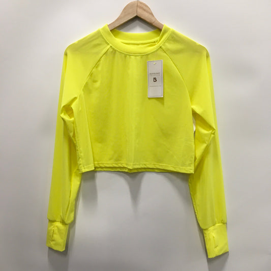 Athletic Top Long Sleeve Collar By Clothes Mentor In Yellow, Size: S