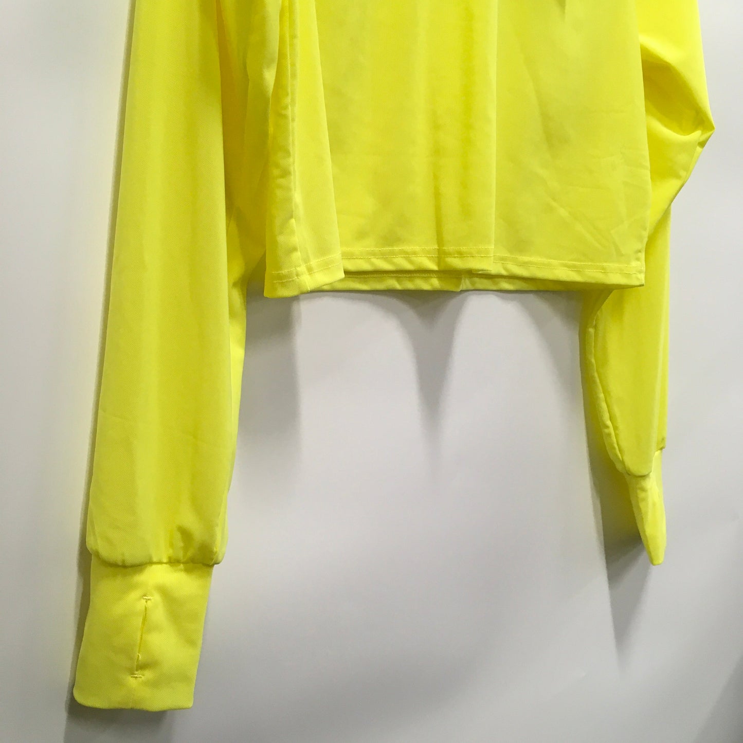 Athletic Top Long Sleeve Collar By Clothes Mentor In Yellow, Size: S