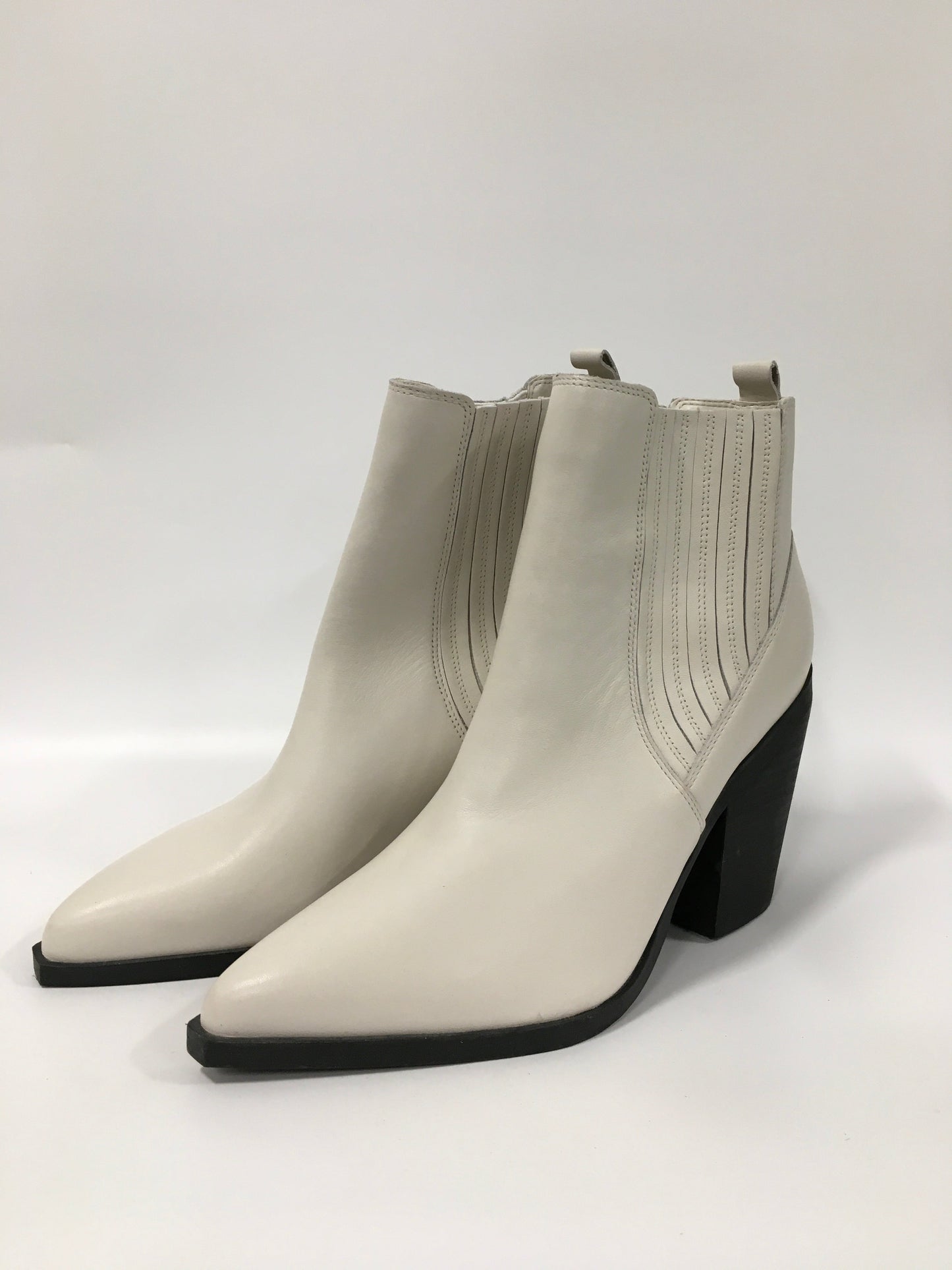 Boots Ankle Heels By Marc Fisher In White, Size: 10