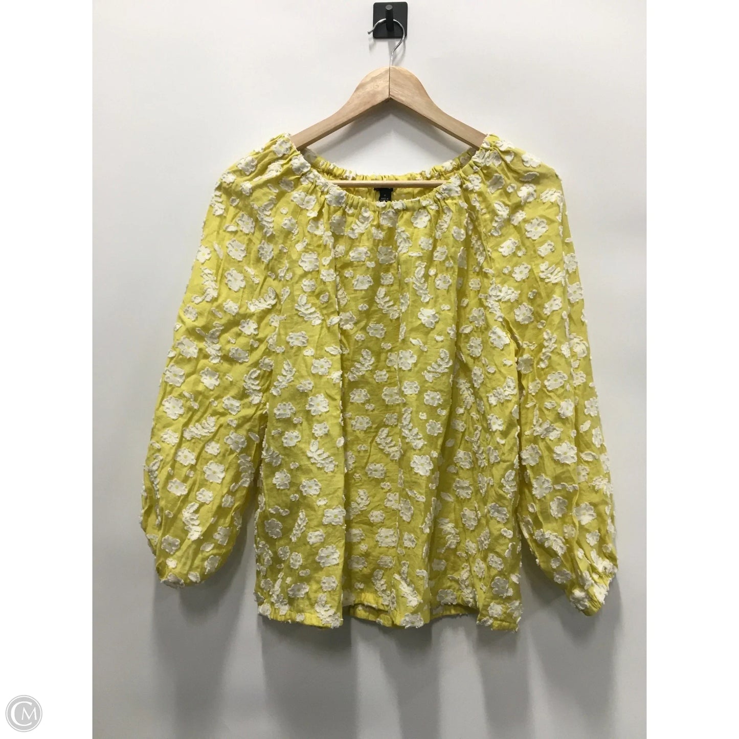 Top Long Sleeve By Ann Taylor In Yellow, Size: M