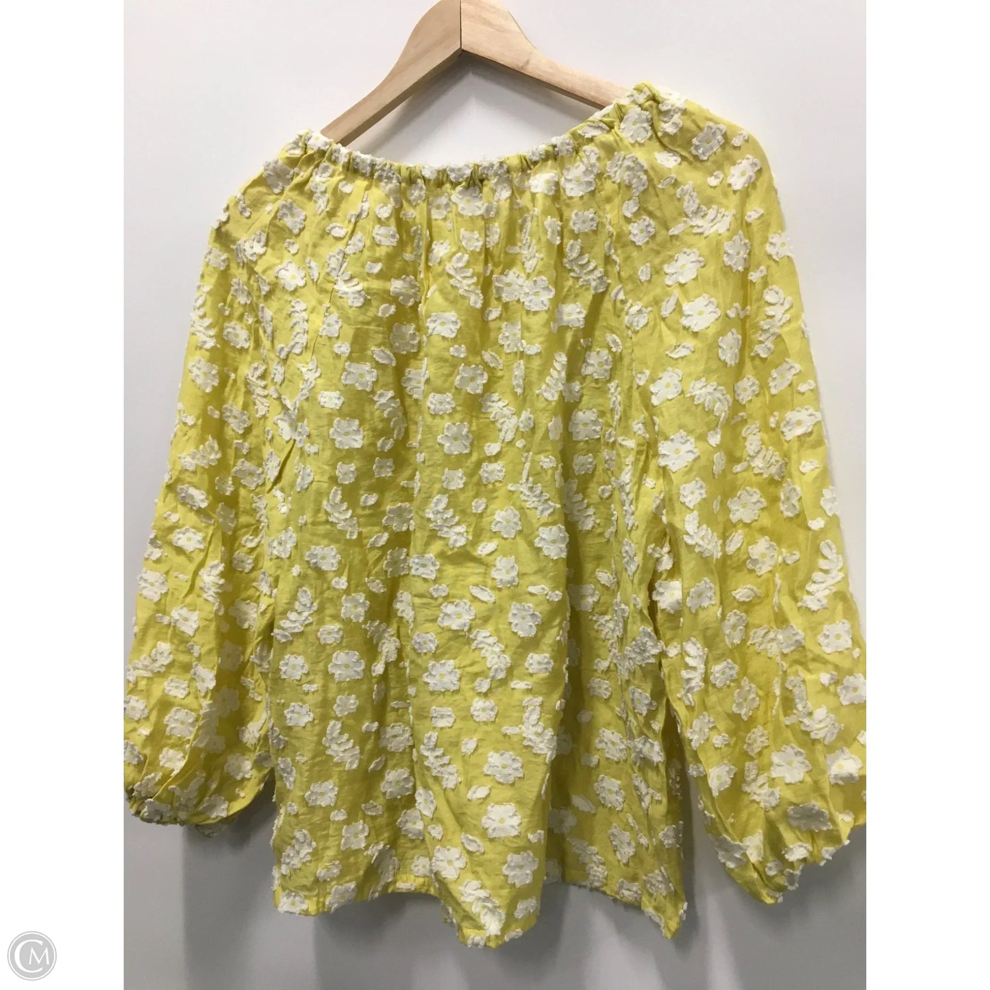 Top Long Sleeve By Ann Taylor In Yellow, Size: M