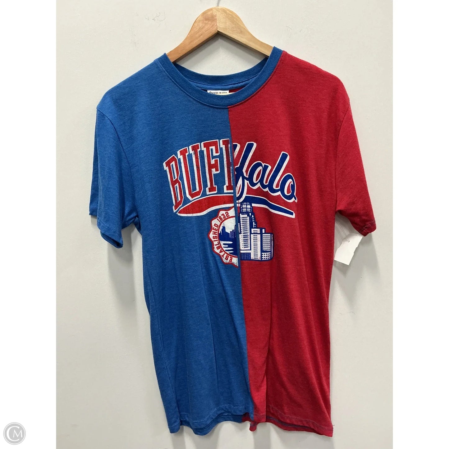 Top Short Sleeve By Clothes Mentor In Blue & Red, Size: S