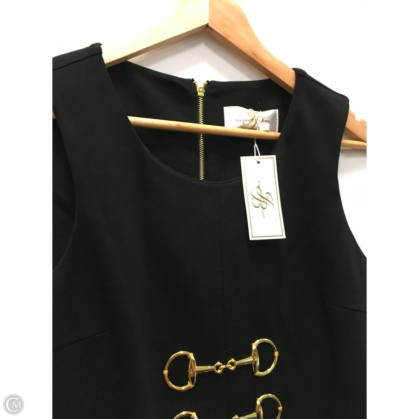 Dress Party Short By Julie Brown In Black & Gold, Size: M