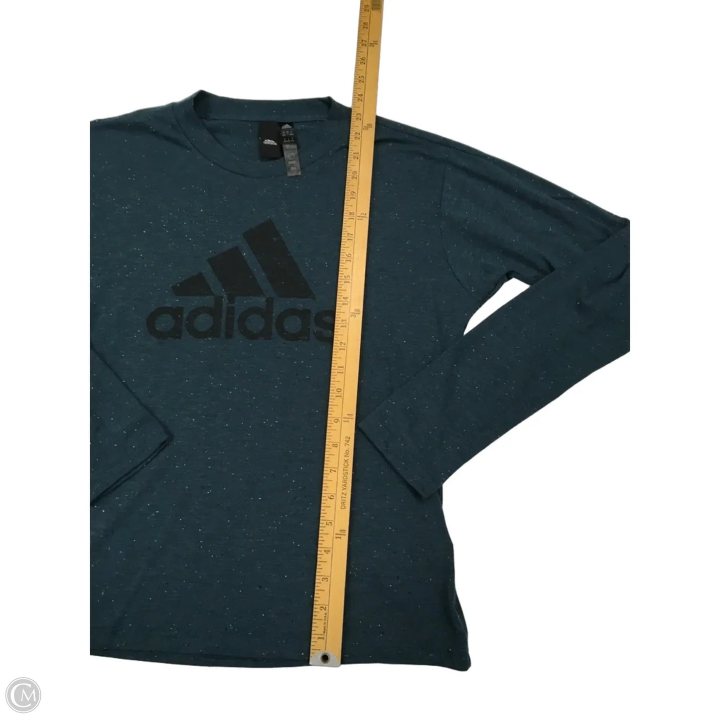 Athletic Top Long Sleeve Crewneck By Adidas In Blue, Size: S