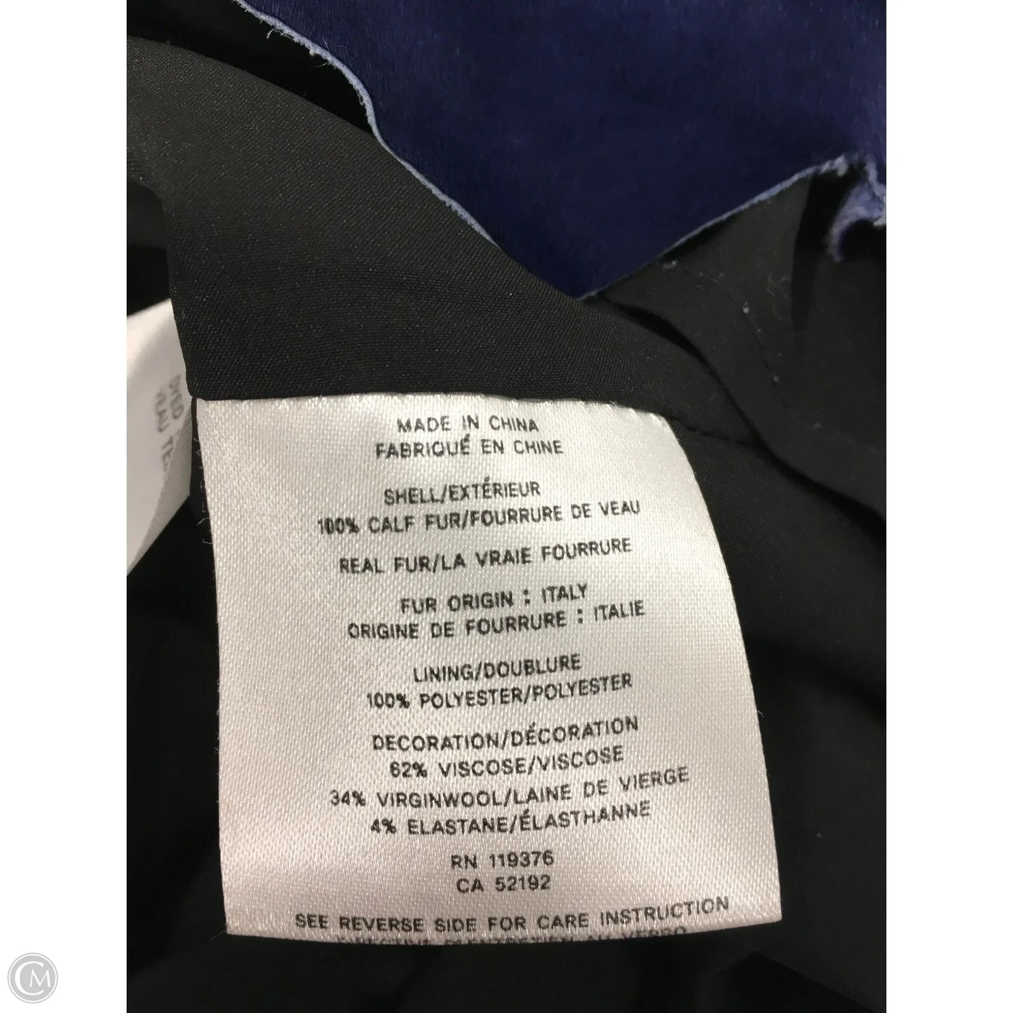 Top Sleeveless Designer By Helmut Lang In Black & Blue, Size: L