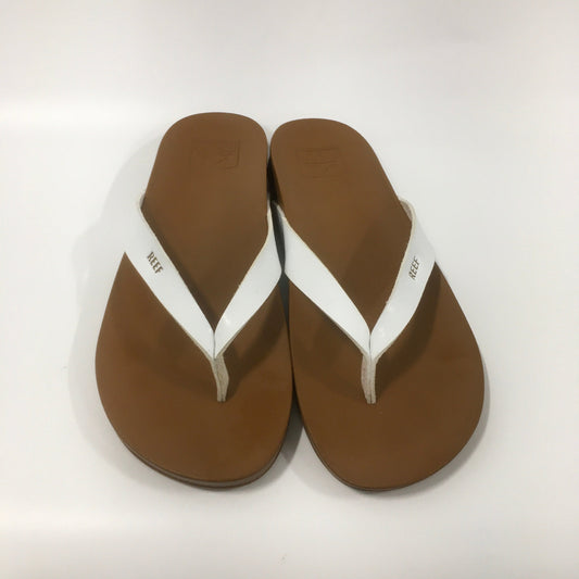 White Sandals Flip Flops Reef, Size 7