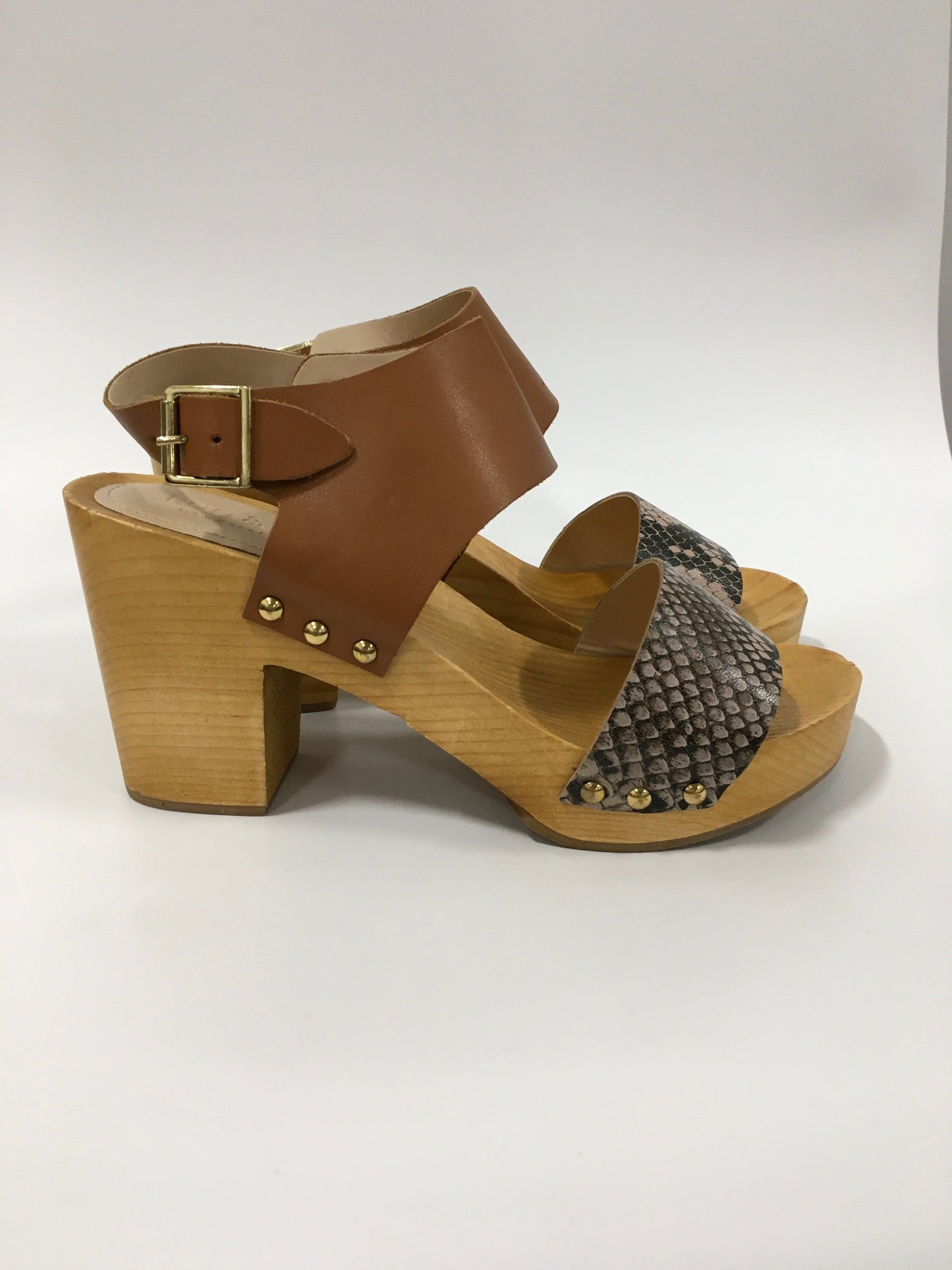 Brown Shoes Heels Block Rag & Co, Size 9