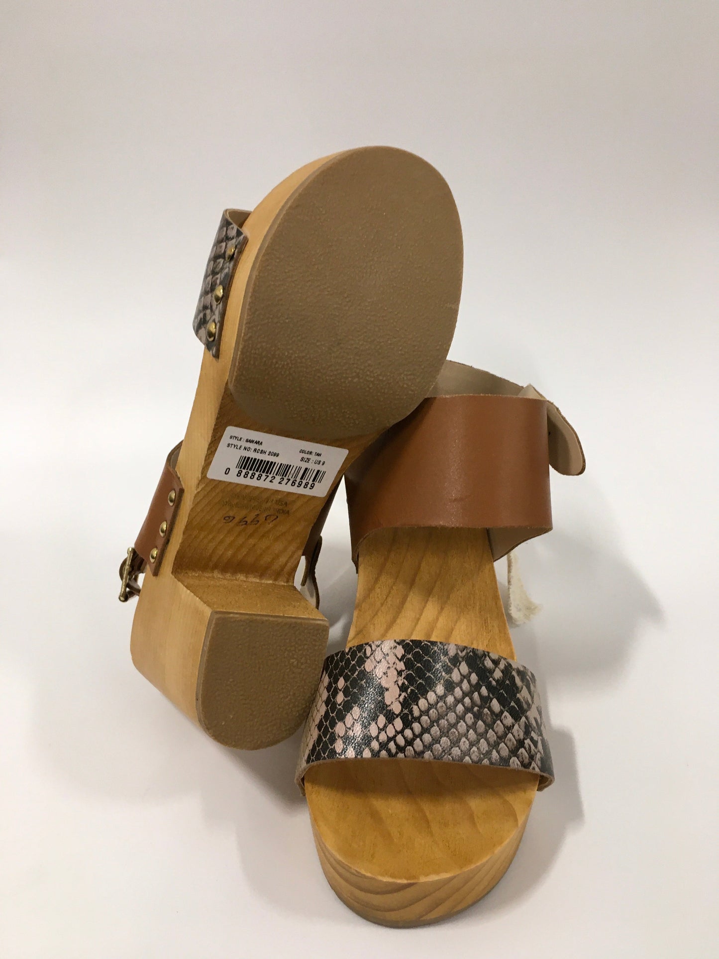 Brown Shoes Heels Block Rag & Co, Size 9