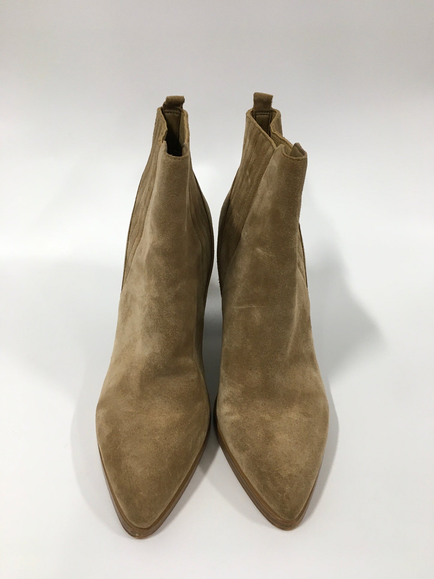 Tan Boots Ankle Heels Marc Fisher, Size 9.5