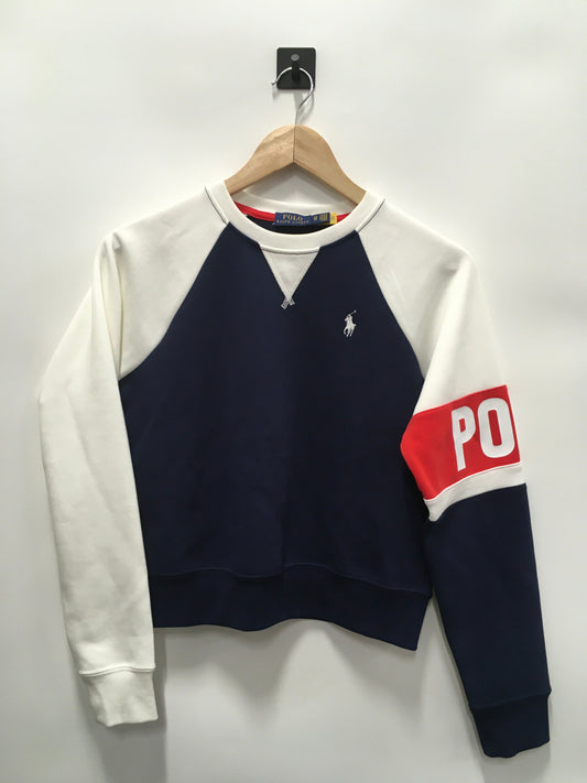 Sweatshirt Crewneck By Polo Ralph Lauren In Blue & Red & White, Size: Xs