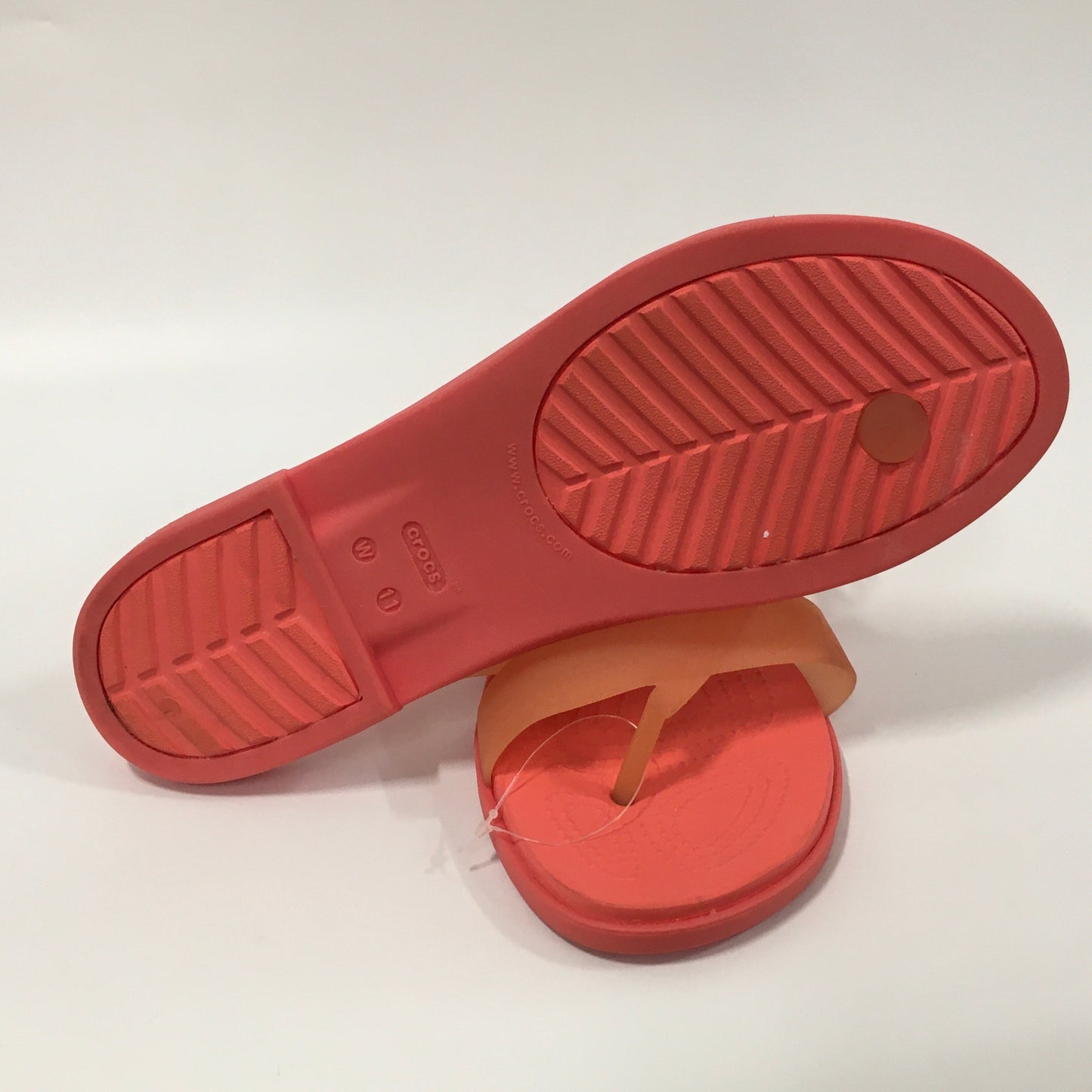 Orange Sandals Flip Flops Crocs, Size 11