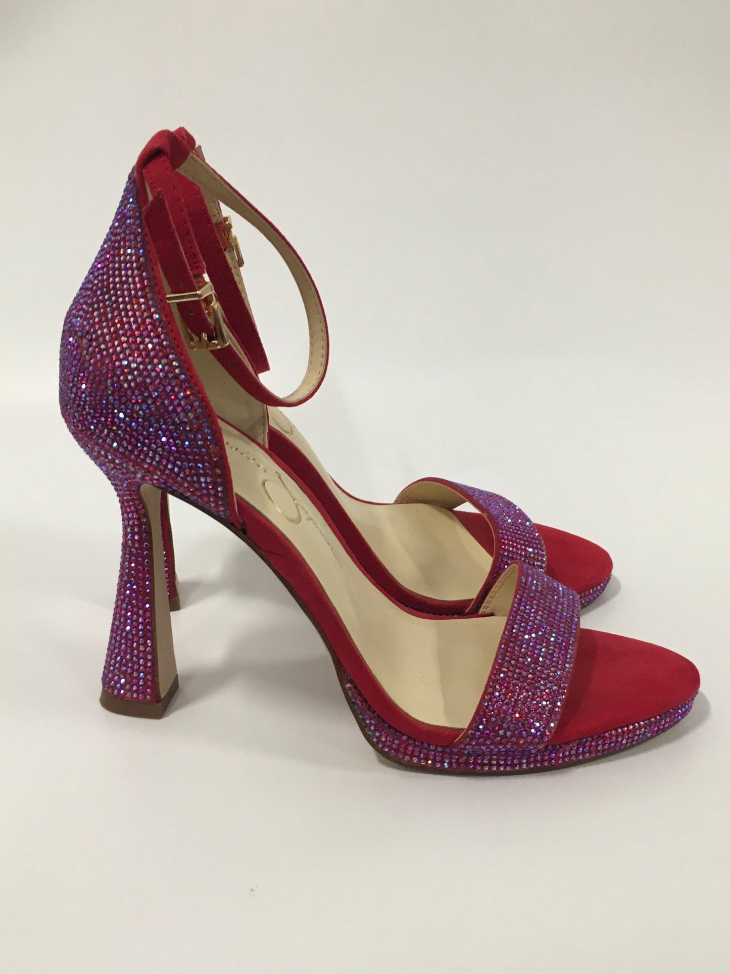 Red Shoes Heels Stiletto Jessica Simpson, Size 7.5