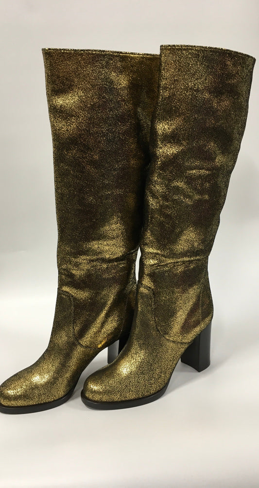 Boots Designer By Michael Kors In Gold, Size: 7.5