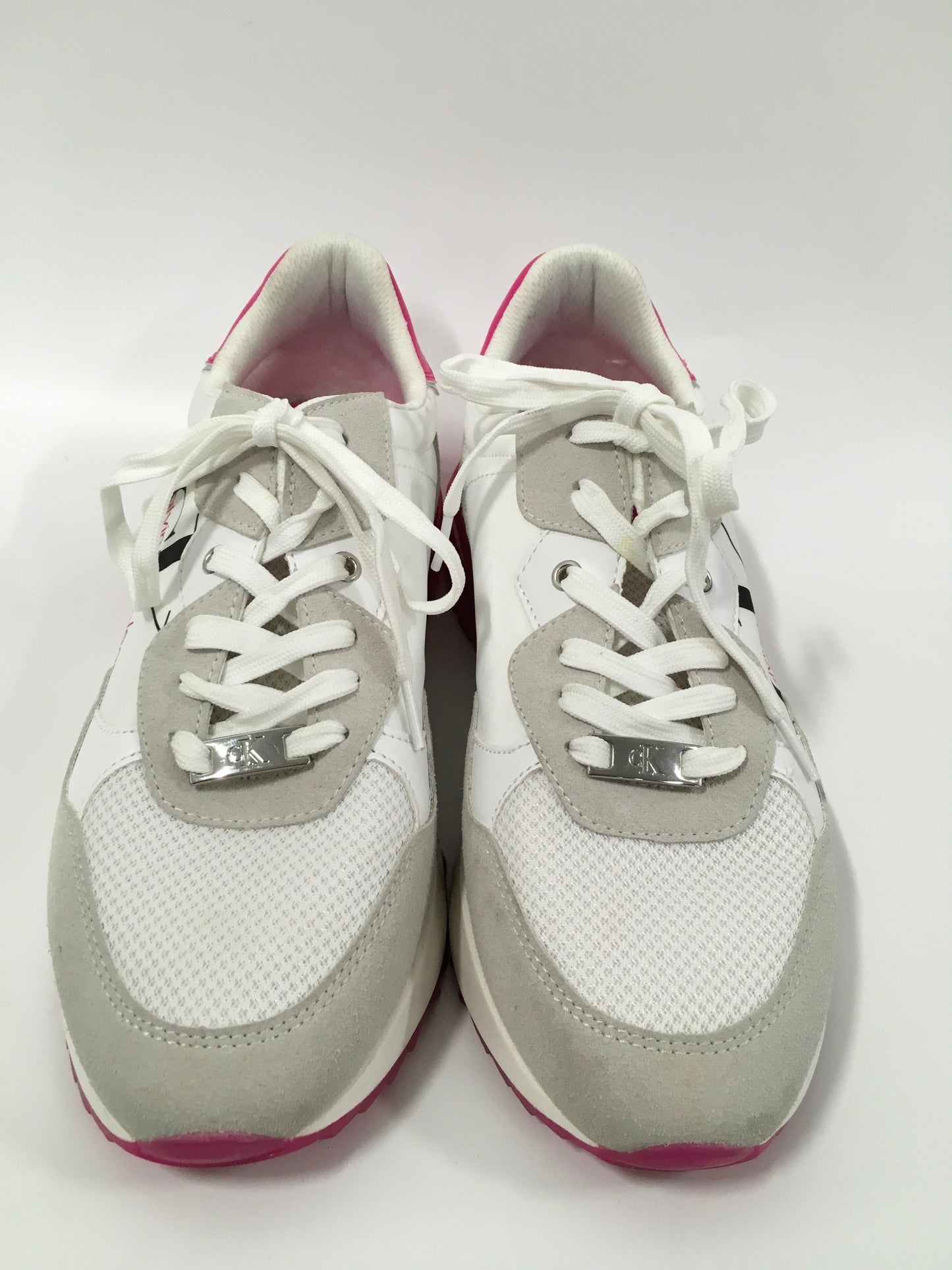 Shoes Athletic By Calvin Klein In Cream & Pink, Size: 10