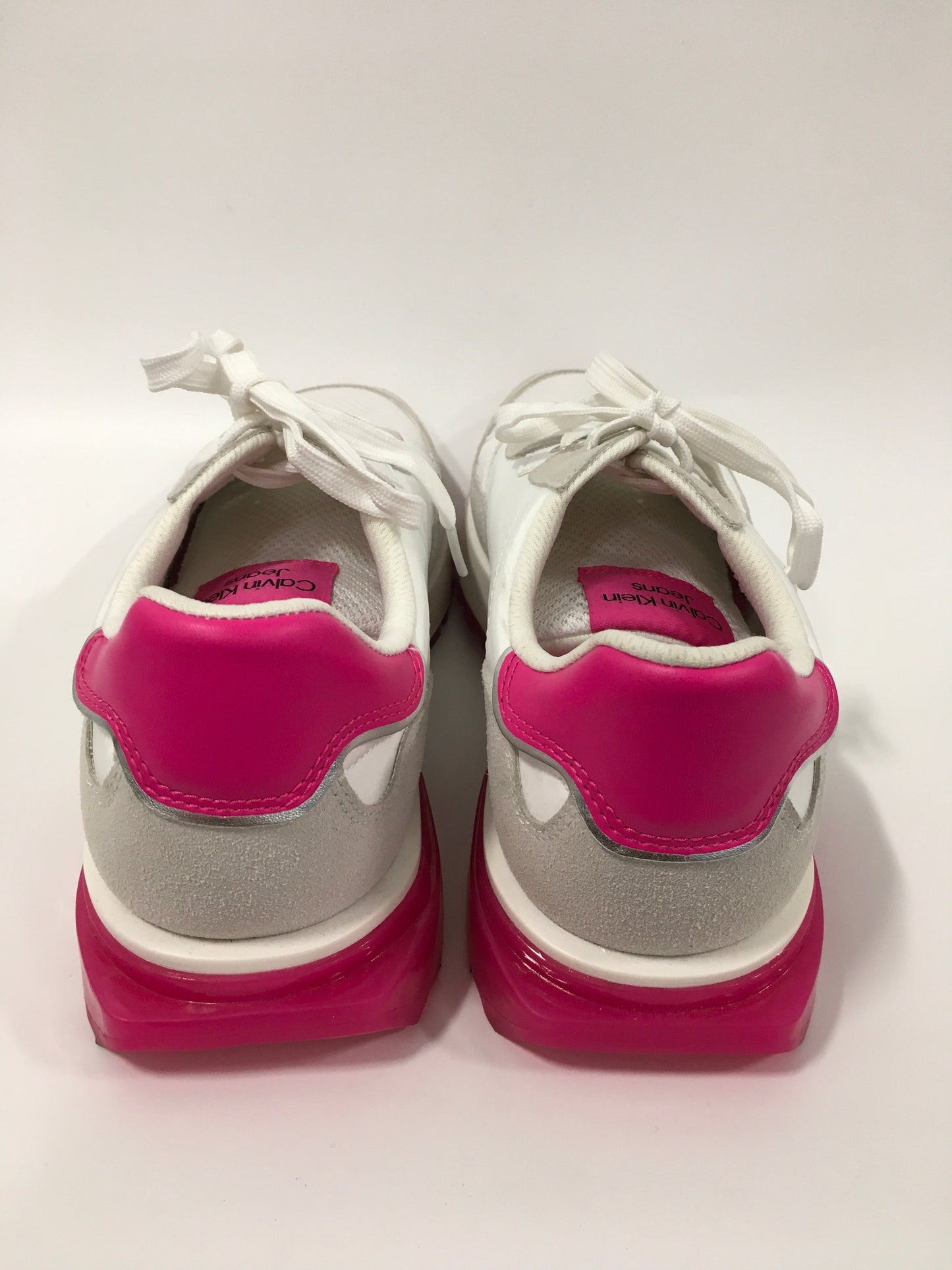 Shoes Athletic By Calvin Klein In Cream & Pink, Size: 10