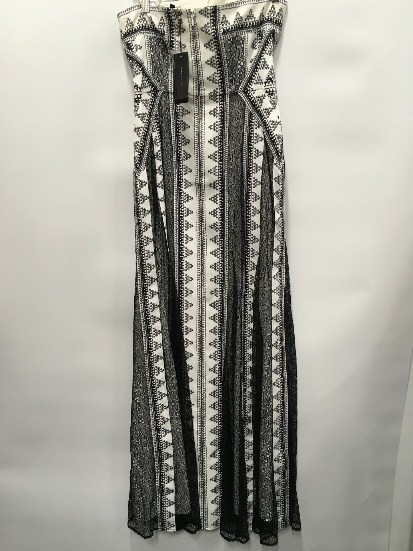 Dress Party Long By Bcbgmaxazria In Black & White, Size: 10