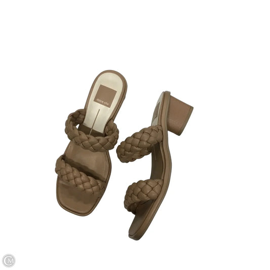 Sandals Heels Block By Dolce Vita In Tan, Size: 6.5