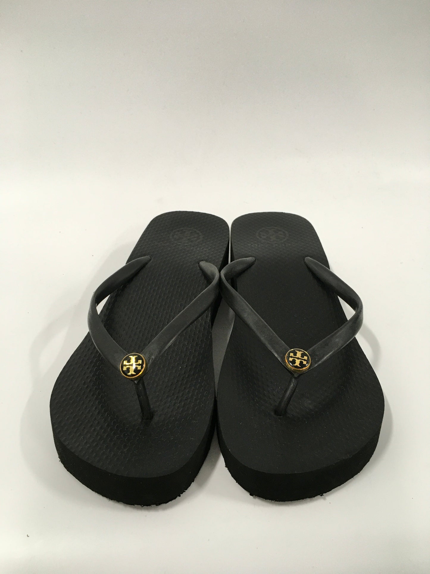 Black Sandals Flip Flops Tory Burch, Size 7.5