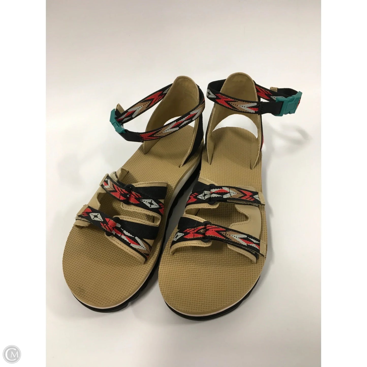 Sandals Heels Platform By Teva In Tan, Size: 9