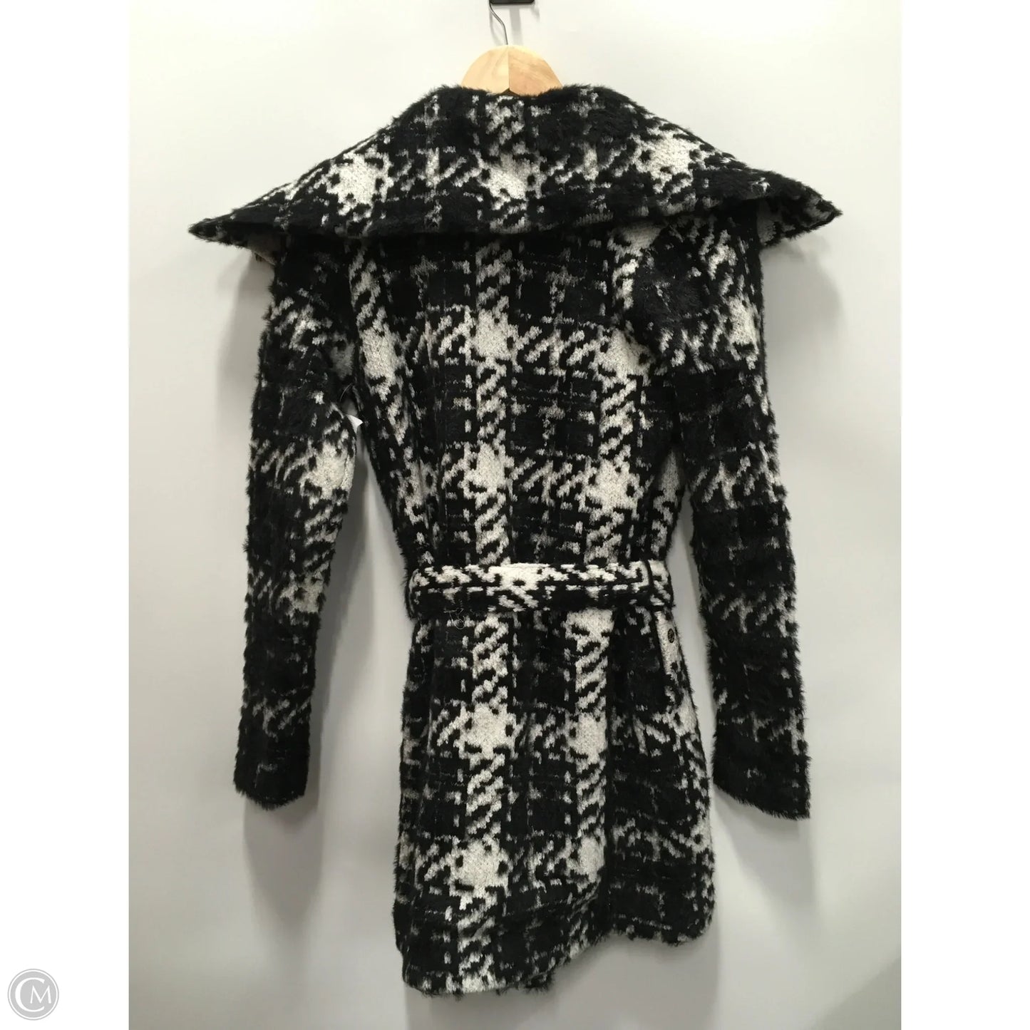 Coat Trench Coat By White House Black Market In Black & Cream, Size: Xs