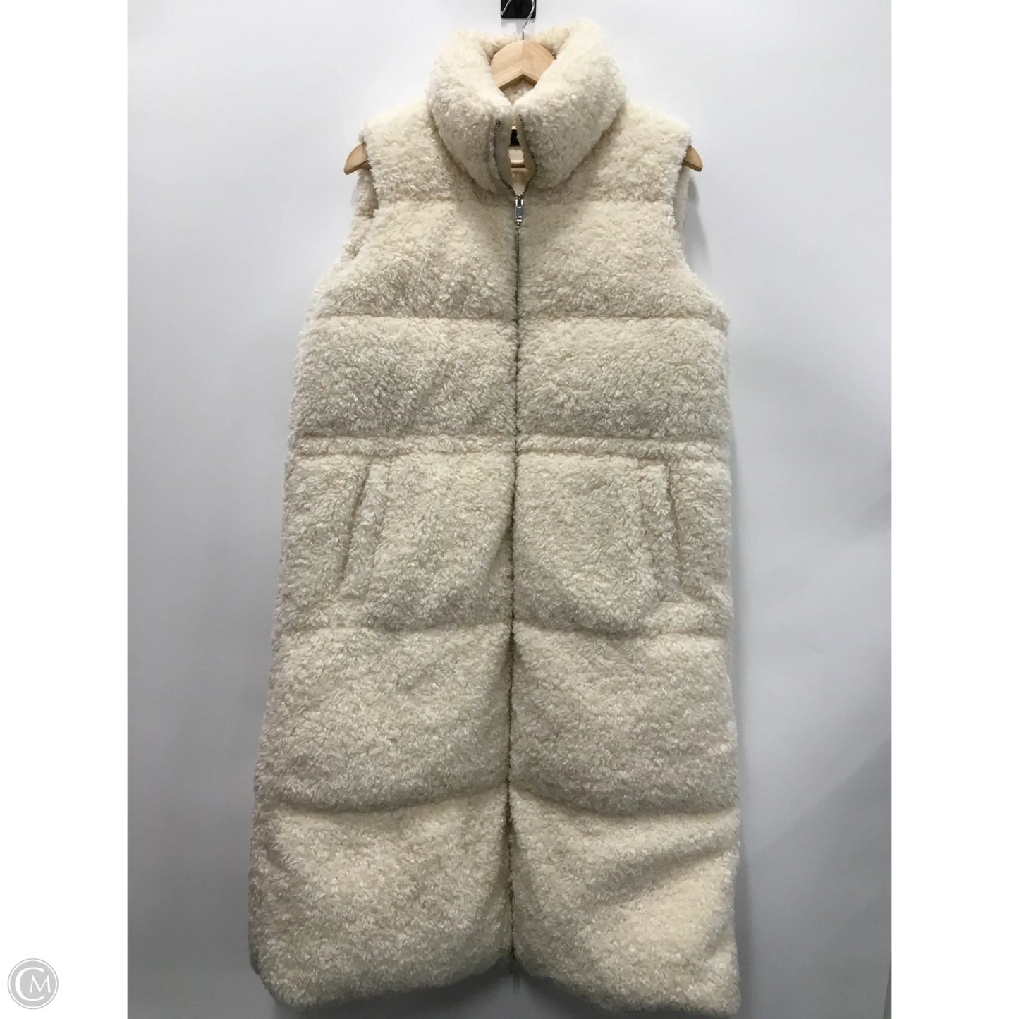 Vest Faux Fur & Sherpa By Akira In Cream, Size: M