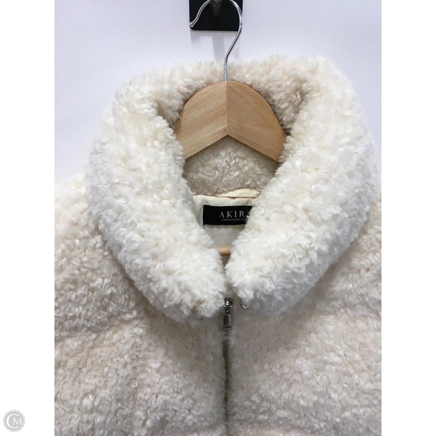 Vest Faux Fur & Sherpa By Akira In Cream, Size: M