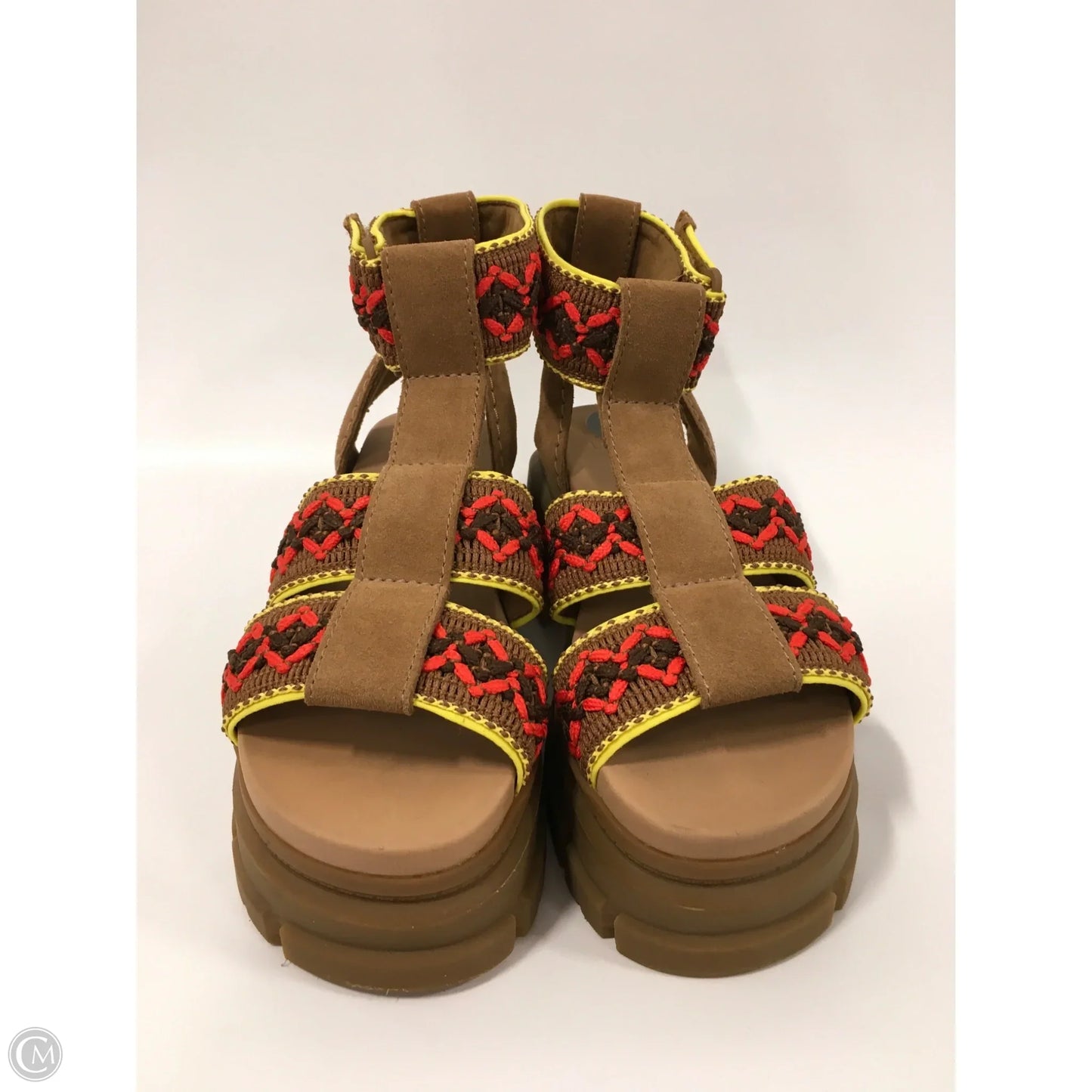 Sandals Designer By Ugg In Tan, Size: 7