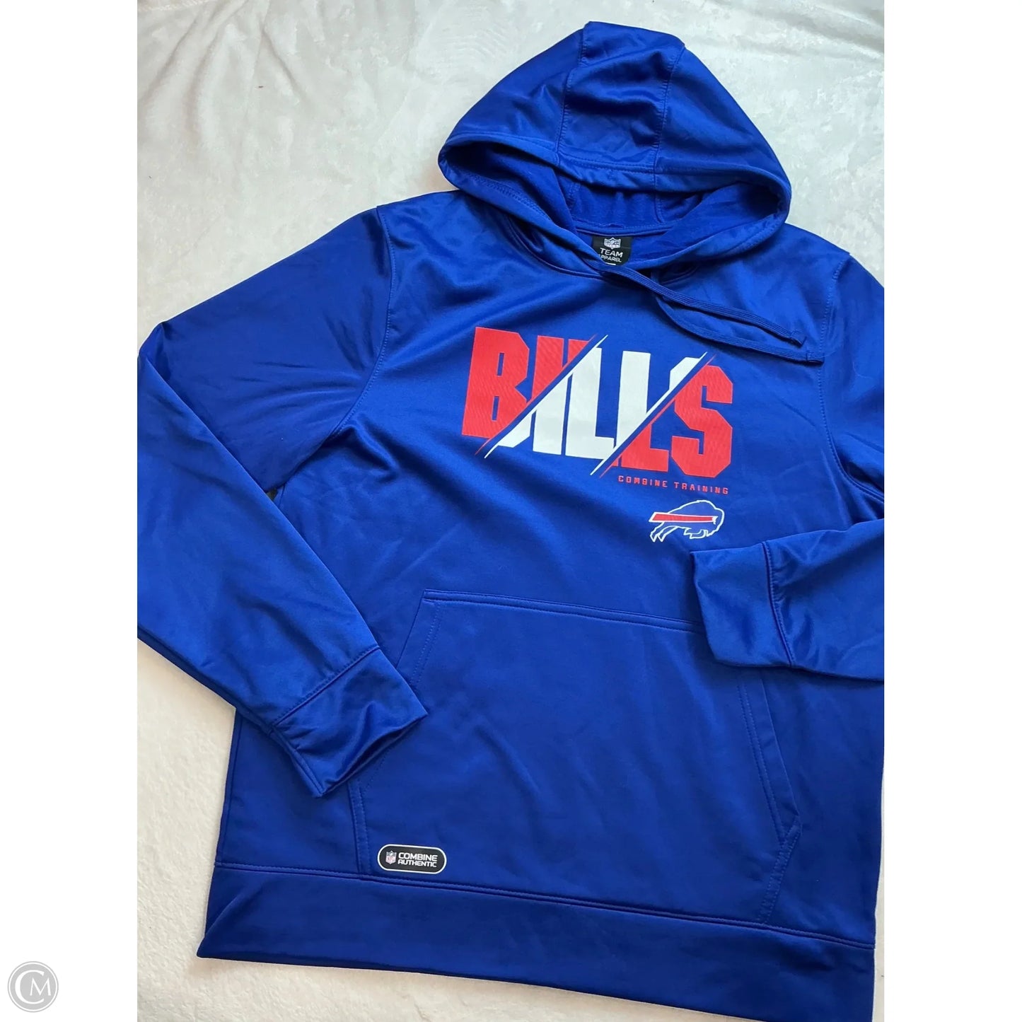 Athletic Sweatshirt Hoodie By Nfl In Blue, Size: L
