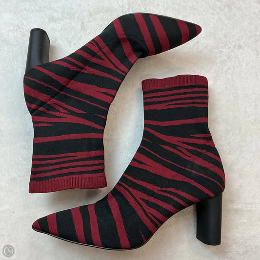 Boots Ankle Heels By Zara In Zebra Print, Size: 7.5