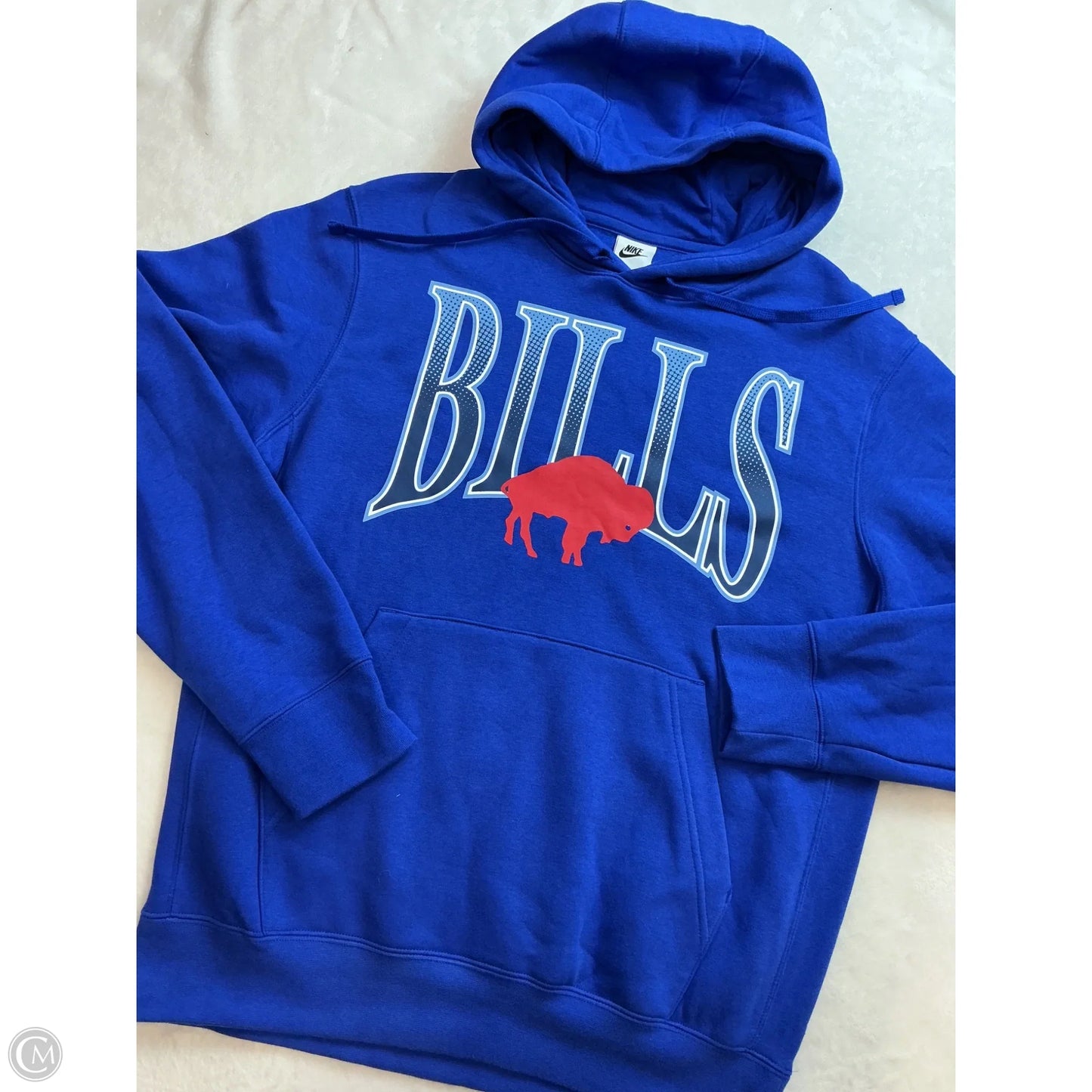 Athletic Sweatshirt Hoodie By Nike In Blue, Size: S