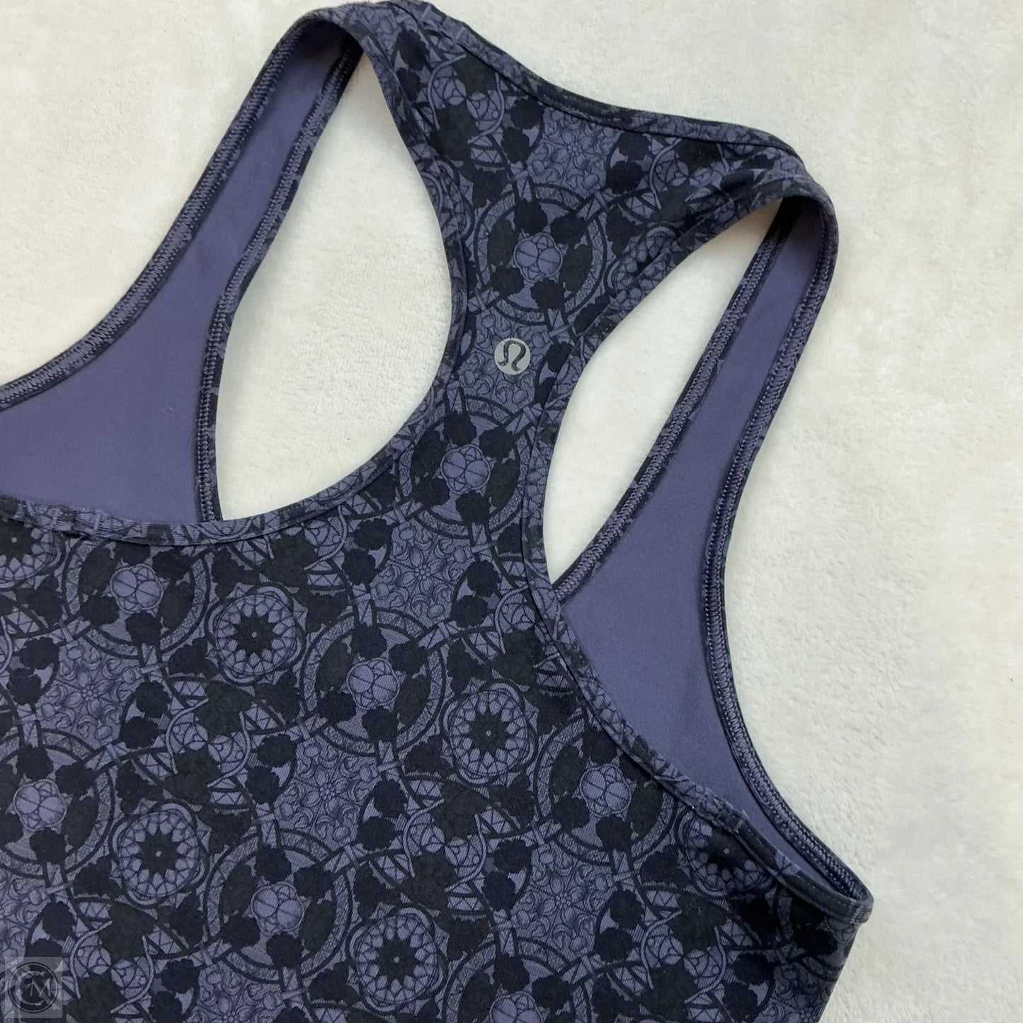 Athletic Tank Top By Lululemon In Black & Purple, Size: M