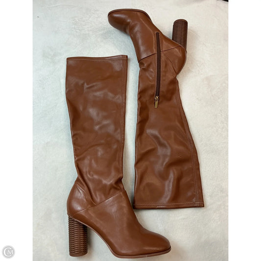 Boots Mid-calf Heels By Franco Sarto In Tan, Size: 8.5