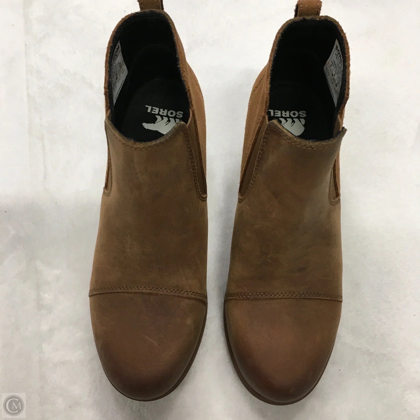 Boots Ankle Heels By Sorel In Tan, Size: 6