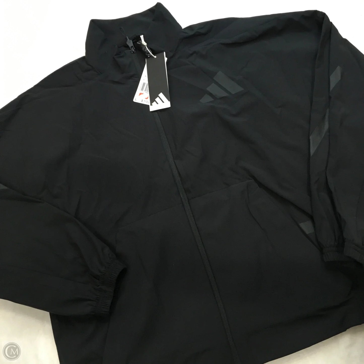 Jacket Windbreaker By Adidas In Black, Size: L