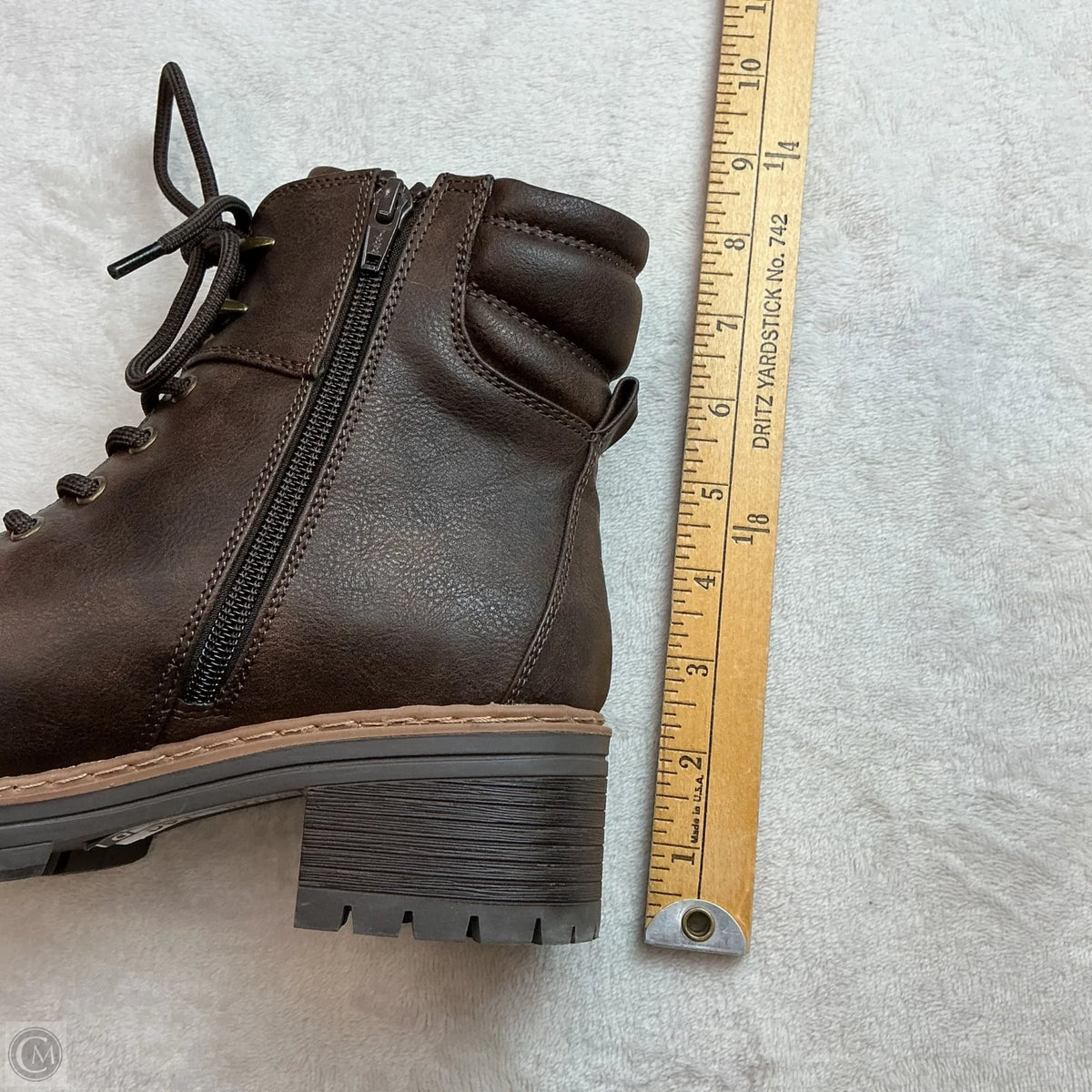 Boots Ankle Heels By Bare Traps In Brown, Size: 7