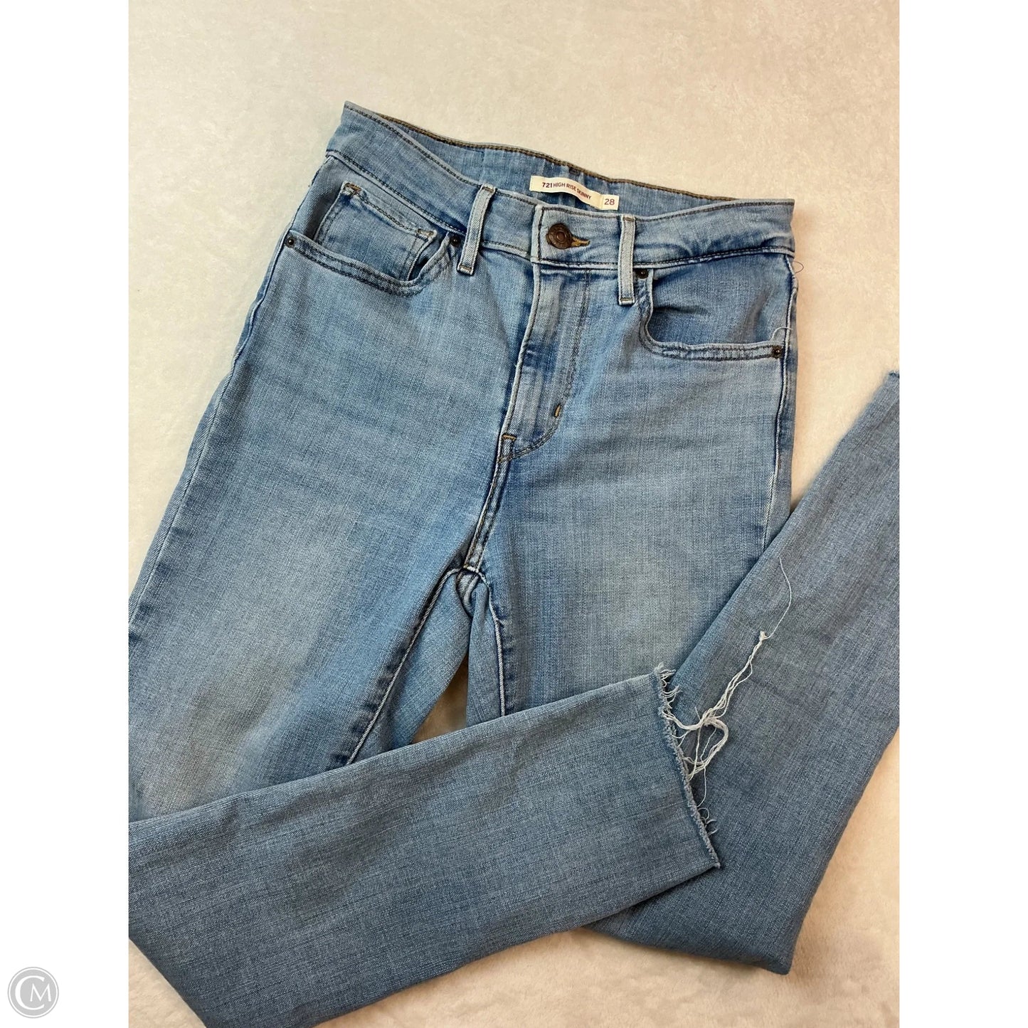 Jeans Skinny By Levis In Blue Denim, Size: 6