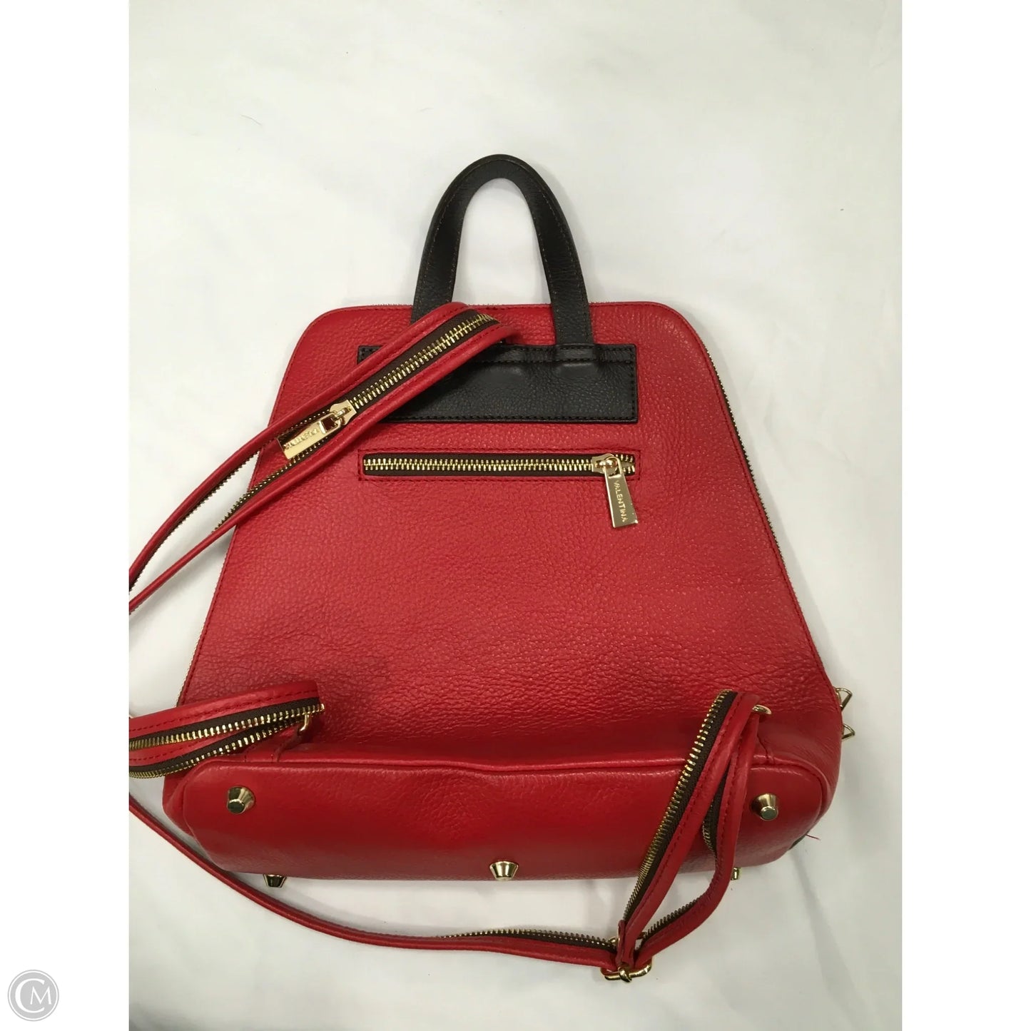 Backpack Leather By Valentina, Size: Medium