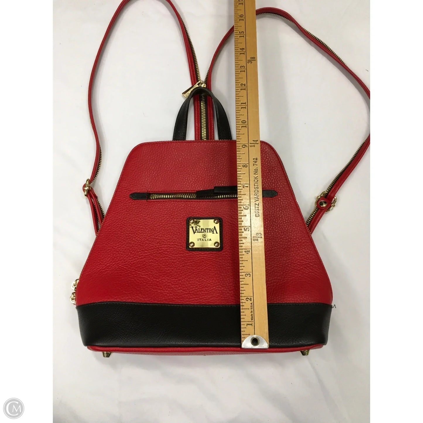 Backpack Leather By Valentina, Size: Medium