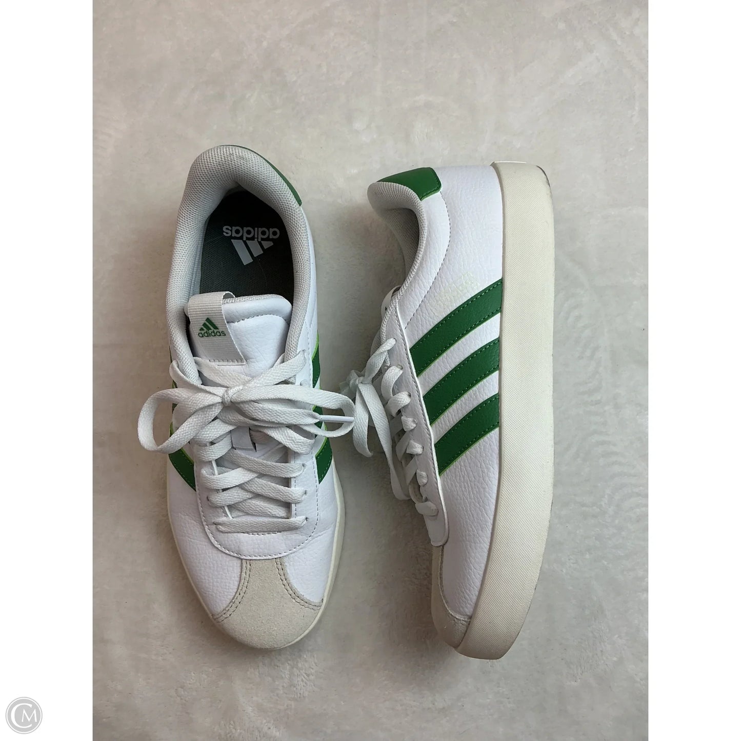 Shoes Sneakers By Adidas In Green & White, Size: 9