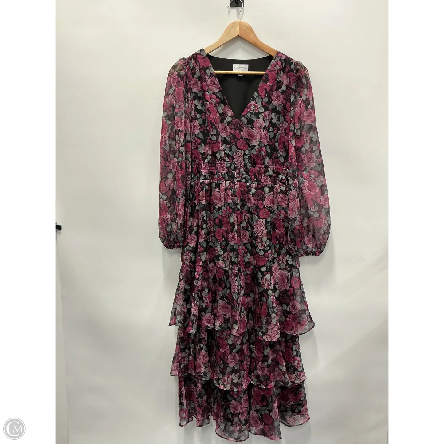 Dress Casual Maxi By Lucy Paris In Black & Pink, Size: M