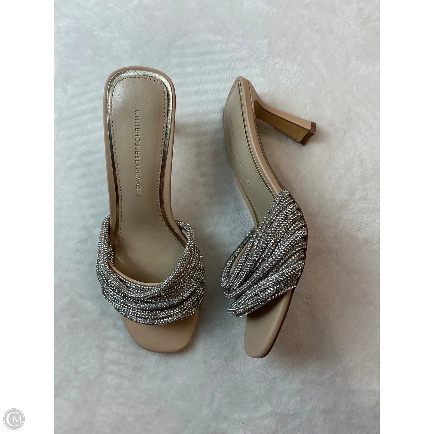 Sandals Heels Block By White House Black Market In Tan, Size: 7.5