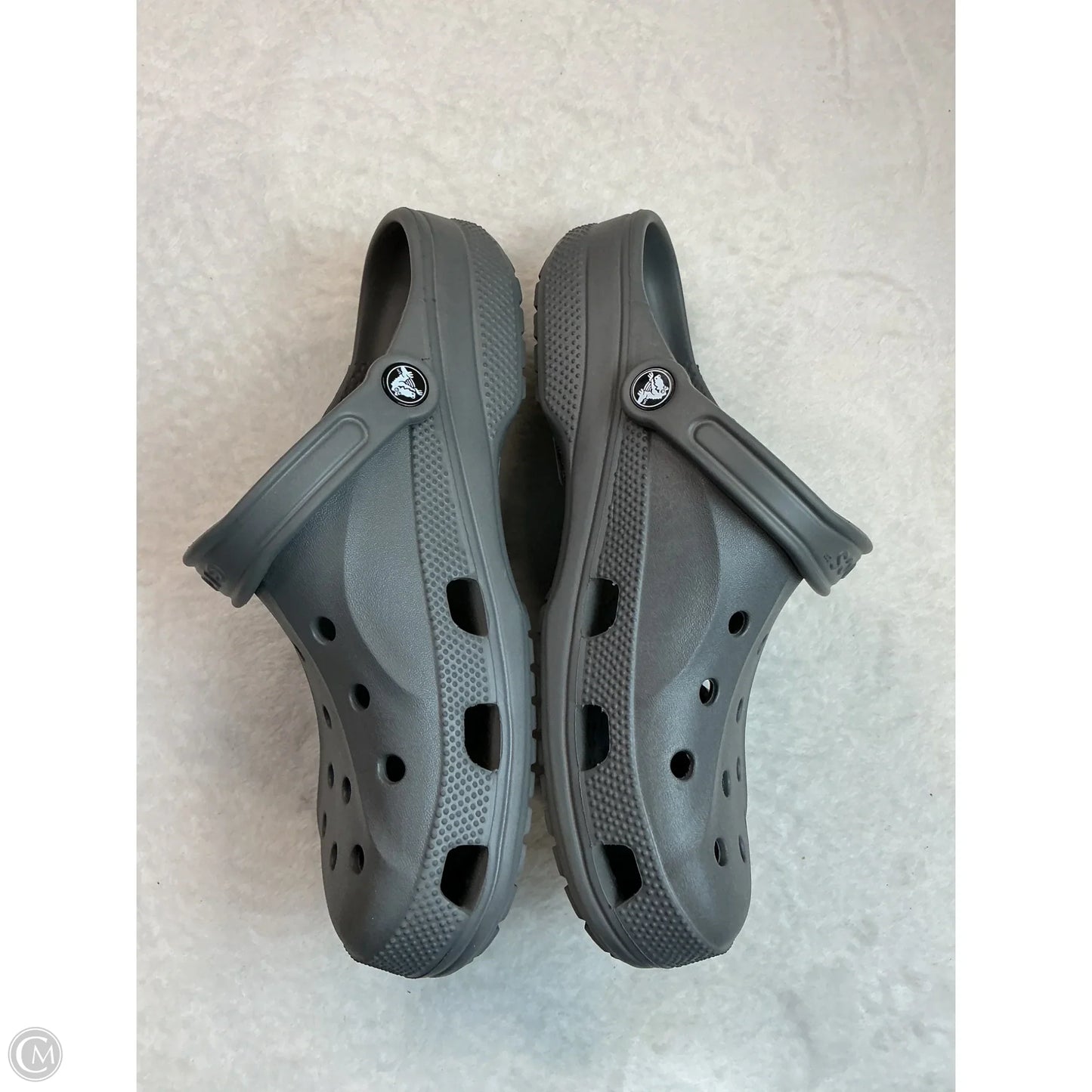Sandals Flats By Crocs In Grey, Size: 11